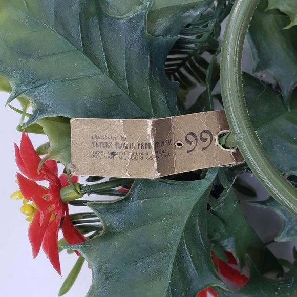 Vintage Artificial Plastic Floral Candle Rings Christmas Holiday Set 5 - Picture 12 of 12